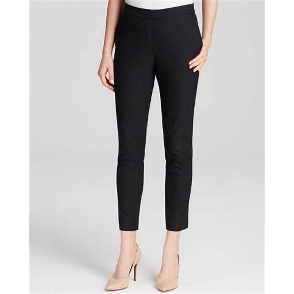 Theory Bimsa Approach Black High Waist Cropped Pants Size 4 - Picture 1 of 9